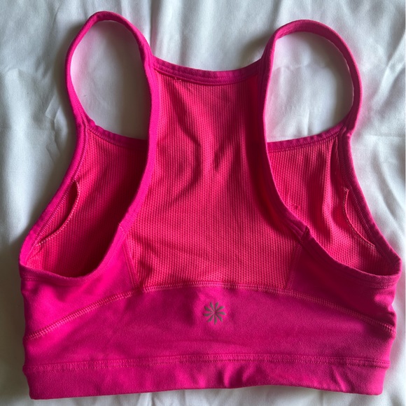 Athleta Neon Pink Yoga Sports Bra SIZE XS - Picture 5 of 6